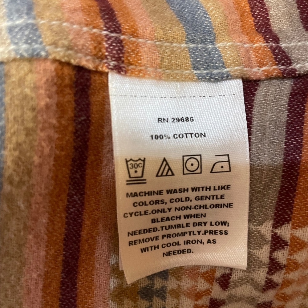 Pendleton Button Front Beach Hoody Double Soft Cotton‎ Aztec Tribal Women's XL - Picture 5 of 6